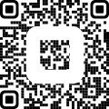 QR code with a central icon resembling a camera aperture.